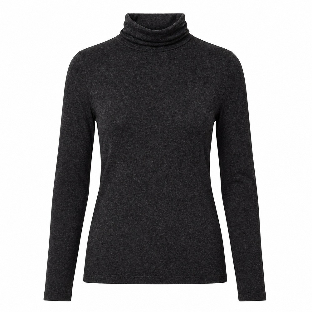 Theory Womens Charcoal Grey Heathered Long Sleeve‎ Turtleneck Top Size S